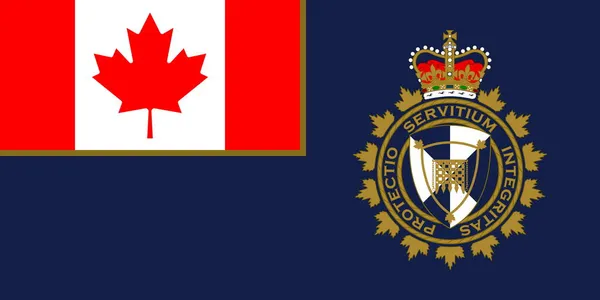 Vue Dessus Drapeau Agence Des Services Frontaliers Canada Canada Concept — Photo