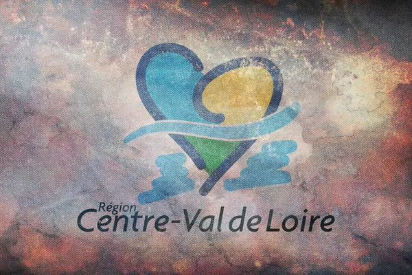 Vista Superior Región Retrobandera Del Centro Val Loire Francia Con —  Fotos de Stock