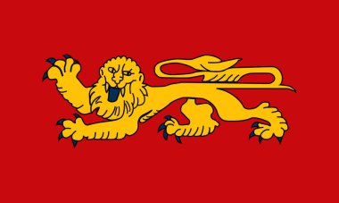 Aquitaine, Fransa bayrağının en üst görüntüsü. Fransız seyahati ve vatanseverlik kavramı. Bayrak direği yok. Uçak tasarımı, tasarım. Bayrak arkaplanı