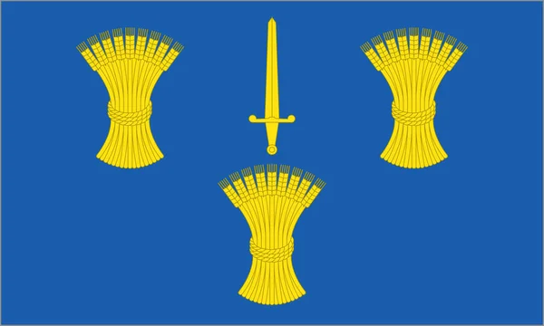 イギリスの旗チェシャー郡のトップビュー イギリス イギリスの連合王国の郡 旗竿はない 平面設計 レイアウト 旗の背景 — ストック写真