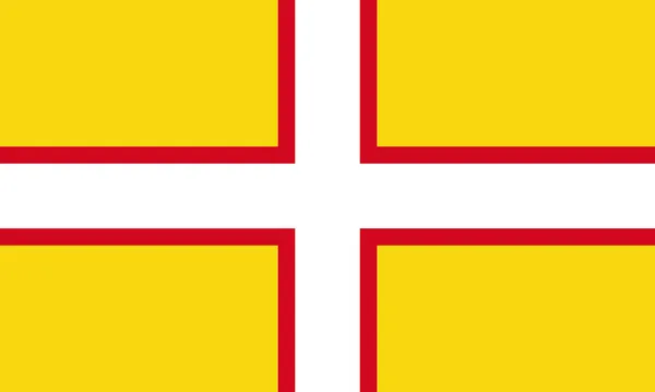 Top View Dorset County Flag County United Kingdom Great Britain — Stock Photo, Image