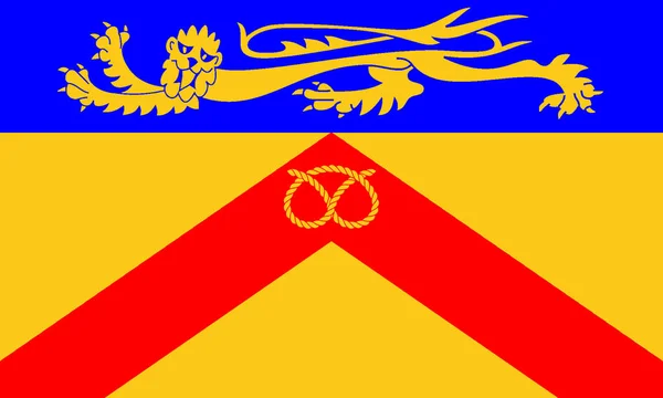 英国スタッフォードシャー評議会の腕のバナーのトップビュー グレートブリテン王国の郡 イギリスだ 旗竿はない 平面設計 レイアウト 旗の背景 — ストック写真