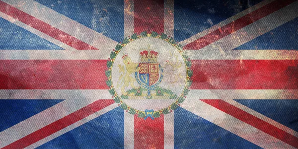 Draufsicht Auf Die Retro Flagge Des Britischen Botschafters Ensign Grunge — Stockfoto