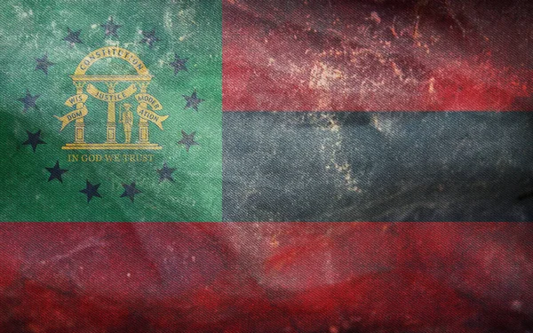 Вид Сверху Ретро Флага Афроамериканцев Штата Джорджия Развязанных Штатов Америки — стоковое фото