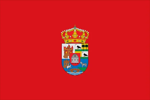 Vista Superior Bandeira Avila Espanha Viagem Espanhola Conceito Patriota Não — Fotografia de Stock