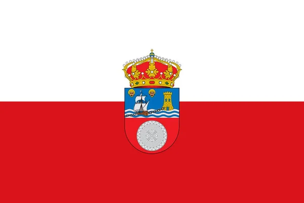 Вид Сверху Флага Кантона Испания Испанские Путешествия Патриотическая Концепция Флагштока — стоковое фото