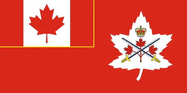 加拿大陆军旗帜的头像 加拿大爱国者和旅行概念 没有旗杆 平面设计 国旗背景 — 图库照片