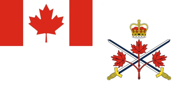 加拿大陆军2013年国旗的最高视图 加拿大 加拿大爱国者和旅行概念 没有旗杆 平面设计 国旗背景 — 图库照片