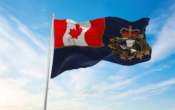 Flagge Der Canada Border Services Agency Kanada Bei Bewölktem Himmel — Stockfoto