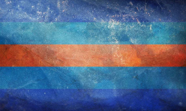 トランスジェンダープライドの旗のトップビュー 旗竿はありません 平面設計 レイアウト 旗の背景 自由と愛の概念 プライド月間だ 行動主義共同体自由 — ストック写真