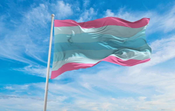 Bandera Ftm Ondeando Viento Cielo Nublado Concepto Libertad Amor Mes —  Fotos de Stock