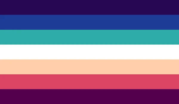 新芳香族性旗のトップビュー 旗竿はありません 平面設計 レイアウト 旗の背景 — ストック写真