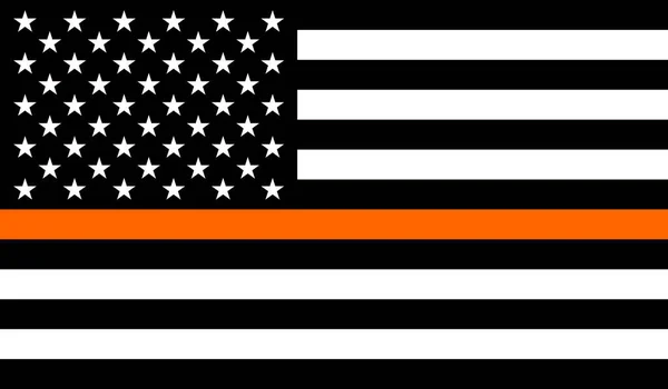 Κάτοψη Της Σημαίας Orange Line Usa Χωρίς Κοντάρι Σημαίας Σχεδιασμός — Φωτογραφία Αρχείου