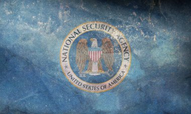 Minsk, Belarus - Mayıs 2021: ABD Ulusal Güvenlik Teşkilatı, NSA, bayrak direği yok. Uçak tasarımı, tasarım. Bayrak arkaplanı.