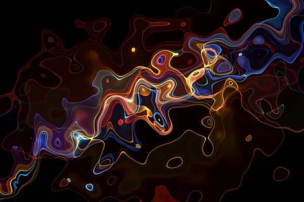 Kolorowe Abstrakcyjne Linie Dymu Tapety Kształty Stworzone Linii Przestrzeni Kreatywne — Zdjęcie stockowe