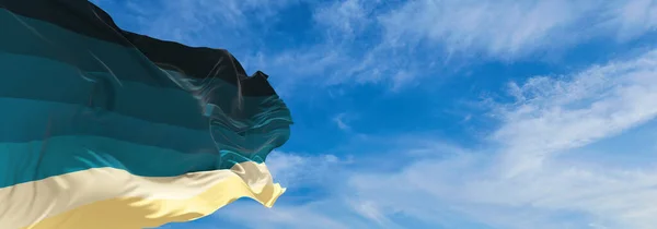 Bandiera Genere Subaquaviciano Sventola Nel Vento Cielo Nuvoloso Concetto Libertà — Foto Stock