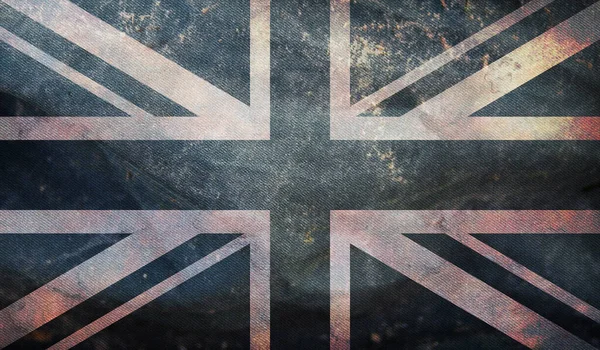 Вид Сверху Черно Белый Флаг Соединенного Королевства Флагштока Дизайн Самолета — стоковое фото