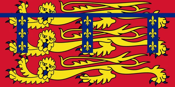 Vista Superior Bandera Del Ducado Lancaster Bandera Del Reino Unido — Foto de Stock