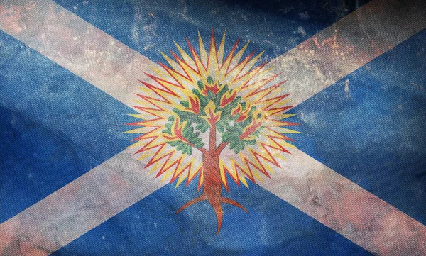 Vista Superior Bandera Retro Iglesia Escocia Bandera Grunge Del Reino —  Fotos de Stock
