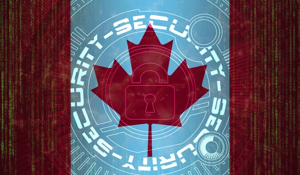 National Cyber Security Canada Digital Background Data Protection Safety Systems — 图库照片