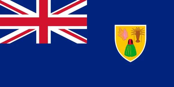 Vue Dessus Drapeau Officiel Des Îles Turques Caïques Voyage Concept — Photo