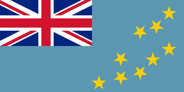 Vue Dessus Drapeau Officiel Tuvalu Voyage Concept Patriote Pas Mât — Photo