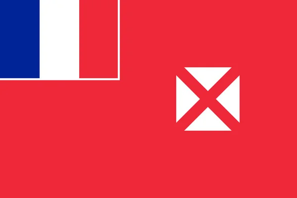 Hivatalos Zászló Tetejére Wallis Futuna Utazási Hazafias Koncepció Nincs Zászlórúd — Stock Fotó