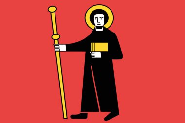 İsviçre 'nin Glarus Kantonu bayrağının en üst görüntüsü. İsviçre seyahati ve vatanseverlik kavramı. Bayrak direği yok. Uçak tasarımı, tasarım. Bayrak arkaplanı