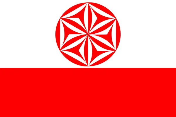 Flag Arpitans Piemonte Switzerland 스위스 애국자 깃대는 비행기 플래그 — 스톡 사진