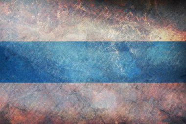 İsviçre 'nin Zug Kantonu, grunge desenli retro bayrağının en üst görüntüsü. İsviçre seyahati ve vatanseverlik kavramı. Bayrak direği yok. Uçak tasarımı, tasarım. Bayrak arkaplanı