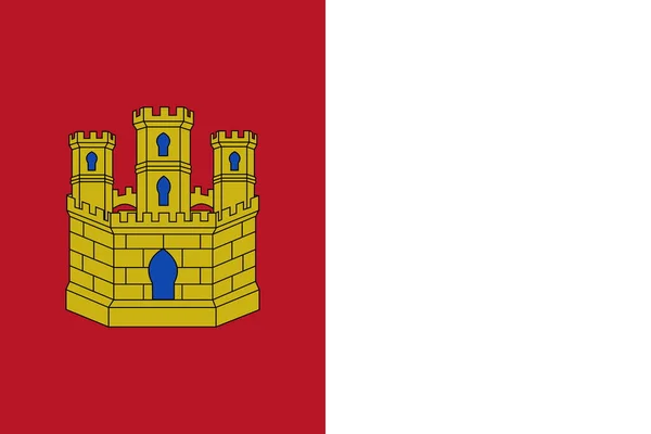 Bovenaanzicht Van Vlag Castilië Mancha Spanje Spaans Reis Patriottenconcept Geen — Stockfoto