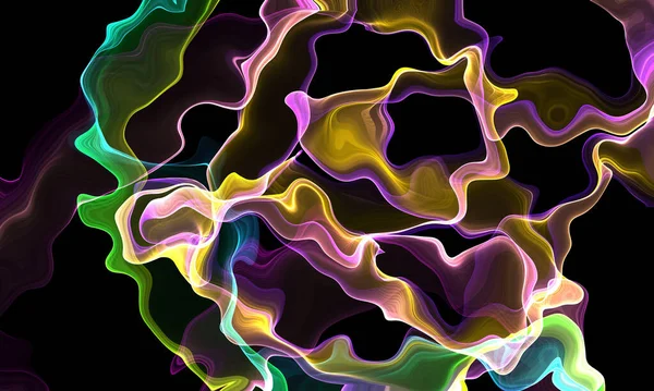 Colorful Abstract Smoke Lines Wallpaper Shapes Created Lines Space Creative — Stock Photo, Image