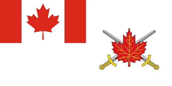 Bovenaanzicht Van Vlag Van Landmacht Command 1998 2013 Canada Canadees — Stockfoto