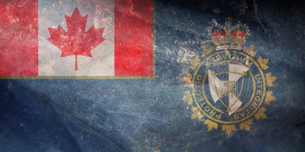 Draufsicht Auf Die Retro Flagge Der Canada Border Services Agency — Stockfoto