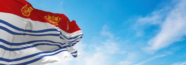 Bandera Barrie Canadá Fondo Nublado Del Cielo Puesta Del Sol — Foto de Stock