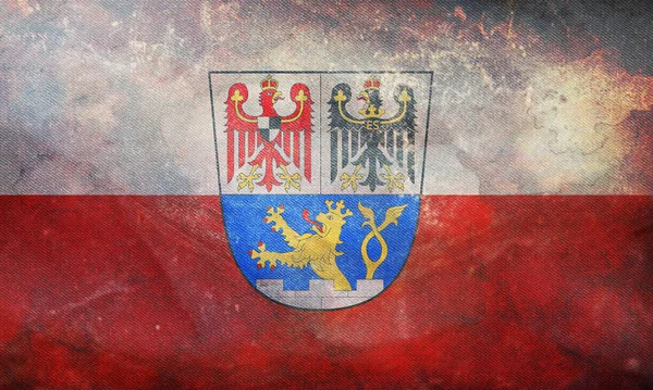 Ovanifrån Retro Flagga Erlangen Med Grunge Konsistens Förbundsrepubliken Tyskland Ingen — Stockfoto
