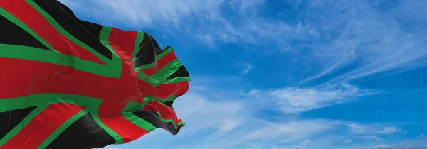 아프리카의 녘흐린 파노라마 깃발을 공간을 복사하 — 스톡 사진