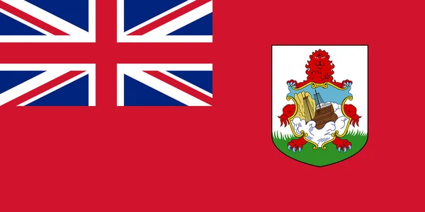 Vue Dessus Drapeau Officiel Des Bermudes Voyage Concept Patriote Pas — Photo