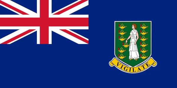 Κάτοψη Της Επίσημης Σημαίας Βρετανικών Παρθένων Νήσων Ταξίδι Και Πατριωτική — Φωτογραφία Αρχείου