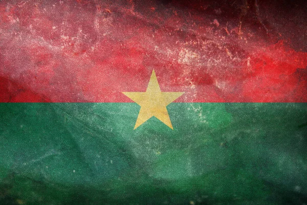 Top View Official Retro Flag Burkina Faso Grunge Texture Travel — Stock Photo, Image