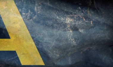 Aberdeen, Washington 'ın retro bayrağının üst görüntüsü, Amerika' nın bağsız ve grunge dokulu devletleri. ABD seyahati ve vatanseverlik kavramı. Bayrak direği yok. Uçak tasarımı, tasarım. Bayrak arkaplanı