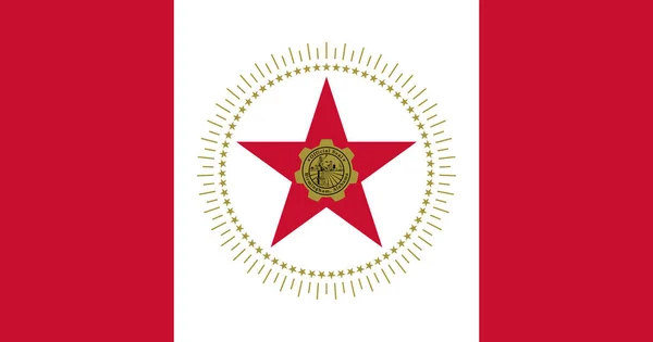 Ovanifrån Flaggan Birmingham Alabama Obundna Stater Amerika Usa Resor Och — Stockfoto