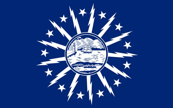 Top View Flag Buffalo New York Untied States America Usa — Stockfoto