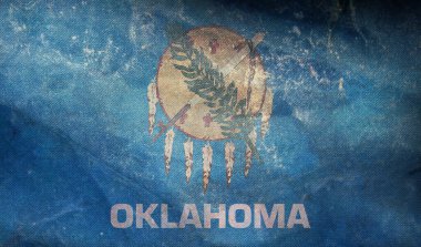 Top view of Oklahoma 1988 2006 , USA flag, no flagpole. Plane design layout Flag background clipart
