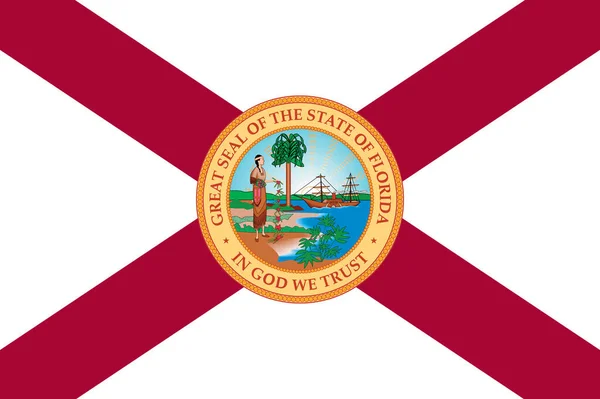 Widok Florydę 1900 1985 Flaga Usa Bez Masztu Schemat Samolotu — Zdjęcie stockowe