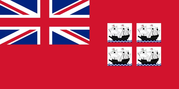 Draufsicht Auf Die Flagge Des Trinity House Ensign Flagge Des — Stockfoto