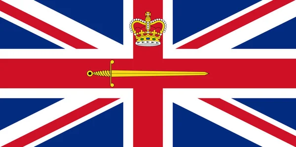 Pohled Shora Vlajku Lorda Poručíka Spojeného Království Vlajka Sjednoceného Království — Stock fotografie