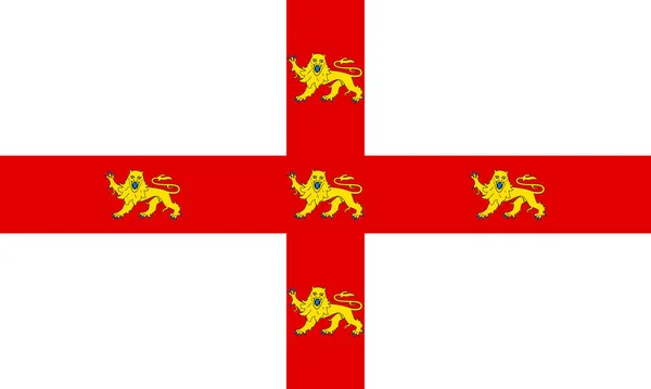 Vista Superior Bandera York Bandera Del Reino Unido Gran Bretaña —  Fotos de Stock