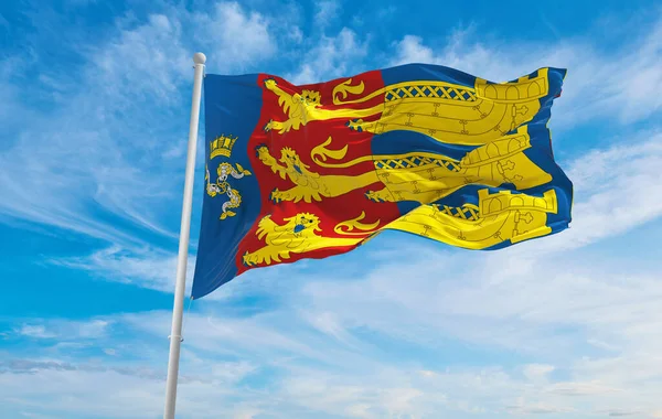 Flag Lord Warden Cinque Ports Lord Boyce Cloudy Sky Background — Stock Photo, Image