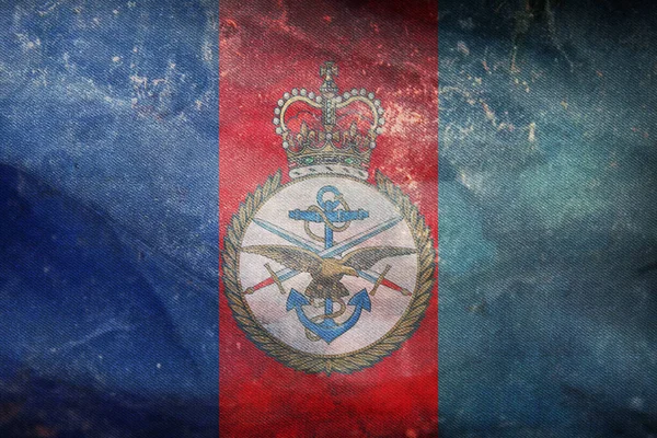 Pohled Shora Retro Vlajku Ministerstva Obrany Grunge Flag United Kingdom — Stock fotografie